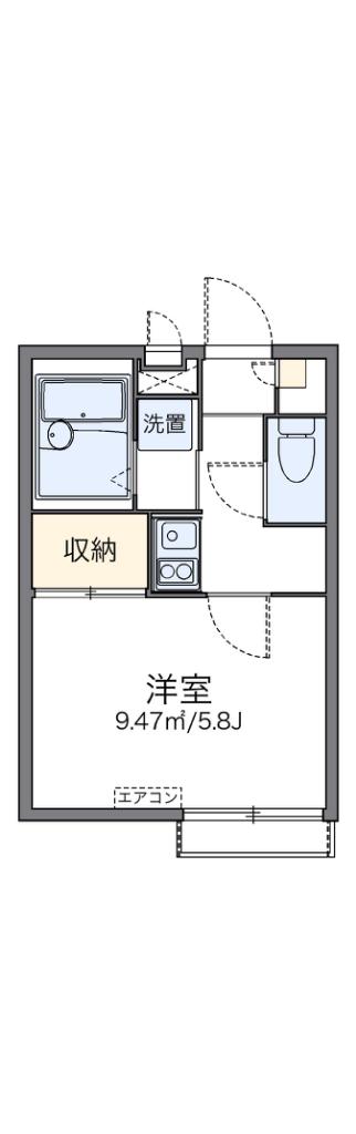 レオパレスアプリコット(1K/2階)の間取り写真