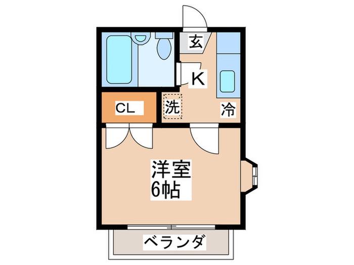 サンコーポ本蓮沼(1K/2階)の間取り写真