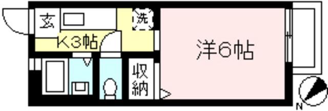 クレールメゾン(1K/2階)の間取り写真