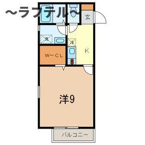 オリエンタル コスモ(1K/3階)の間取り写真