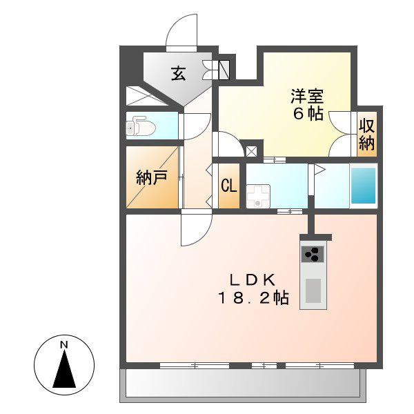 ポルタニグラ大須(1LDK/12階)の間取り写真