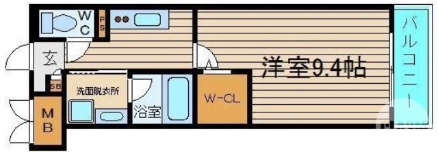 オリエンタルヴィラ(1K/3階)の間取り写真