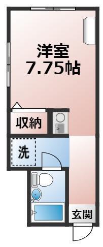 サン・ハイツ(ワンルーム/2階)の間取り写真