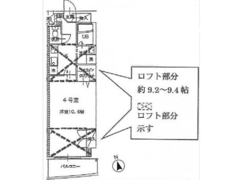 第25やたがいビル(1K/5階)の間取り写真