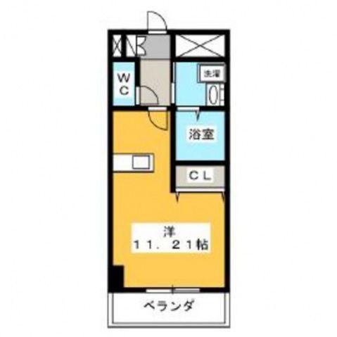 KAFUU COURT 矢賀(ワンルーム/7階)の間取り写真