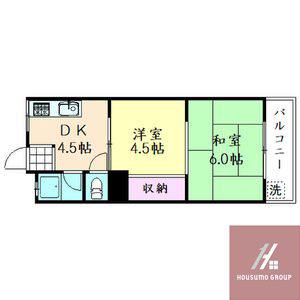 シャルム冨士(2DK/5階)の間取り写真