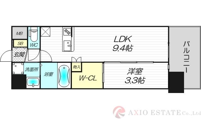 セレニテ江坂ミラク(1LDK/5階)の間取り写真