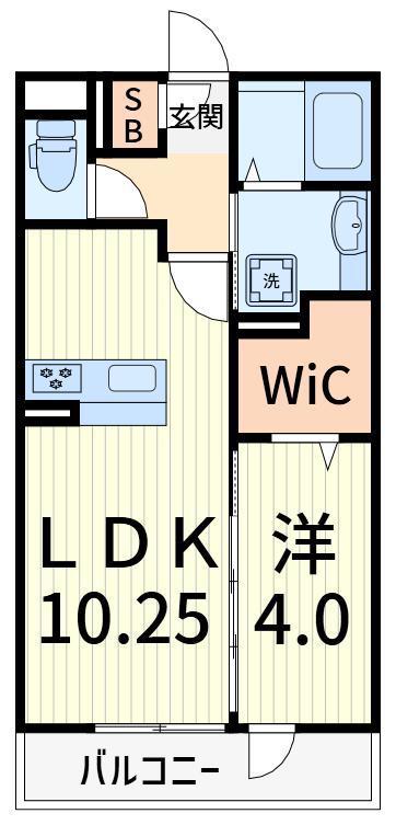 フォルテーヌIV(1LDK/3階)の間取り写真