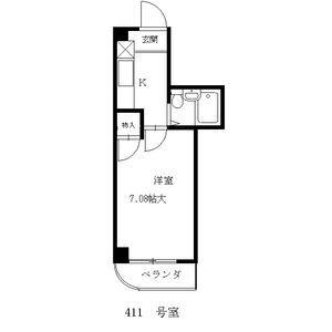 シャトレーツカサ(1K/3階)の間取り写真