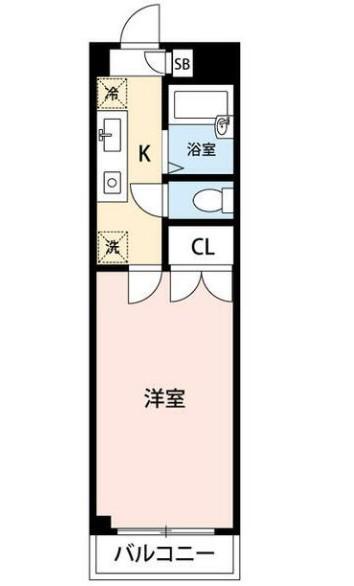マイナビSTAYミライエ和光市レジデンス(1K/2階)の間取り写真