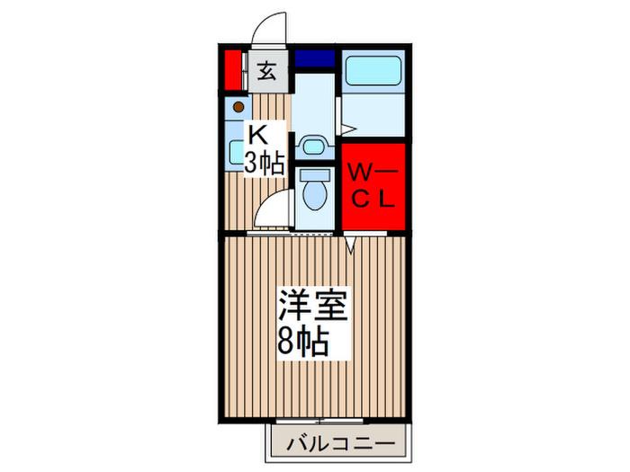 シャルム・コート(1K/1階)の間取り写真