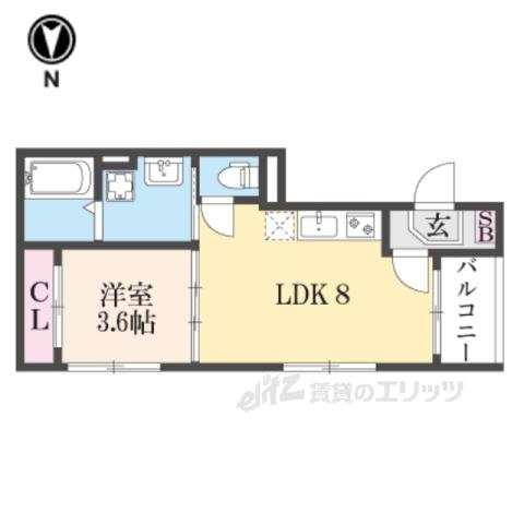 ハーモニ―テラス藤森(1LDK/3階)の間取り写真