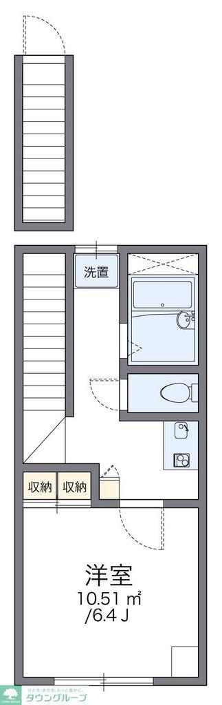 レオパレスルミエール(1K/2階)の間取り写真