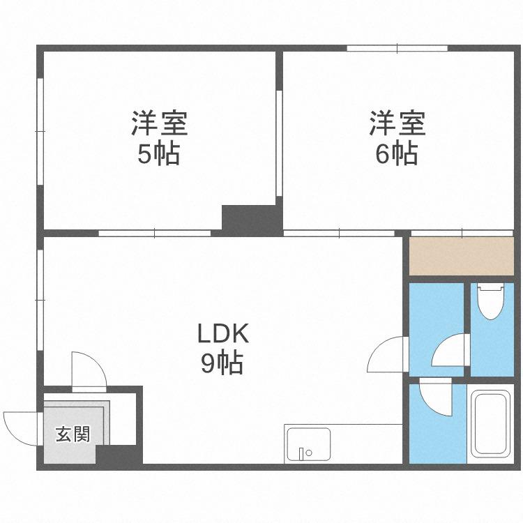 ドリームハウス20(2LDK/4階)の間取り写真