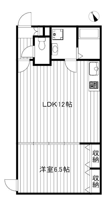 フラシア東武練馬(1LDK/2階)の間取り写真