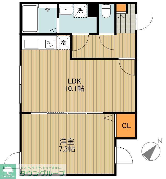 文京区白山3丁目PJ(1LDK/3階)の間取り写真