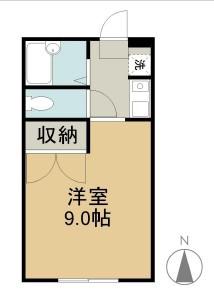 パル I(1K/1階)の間取り写真