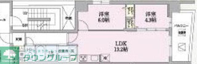 LUCE(2LDK/4階)の間取り写真