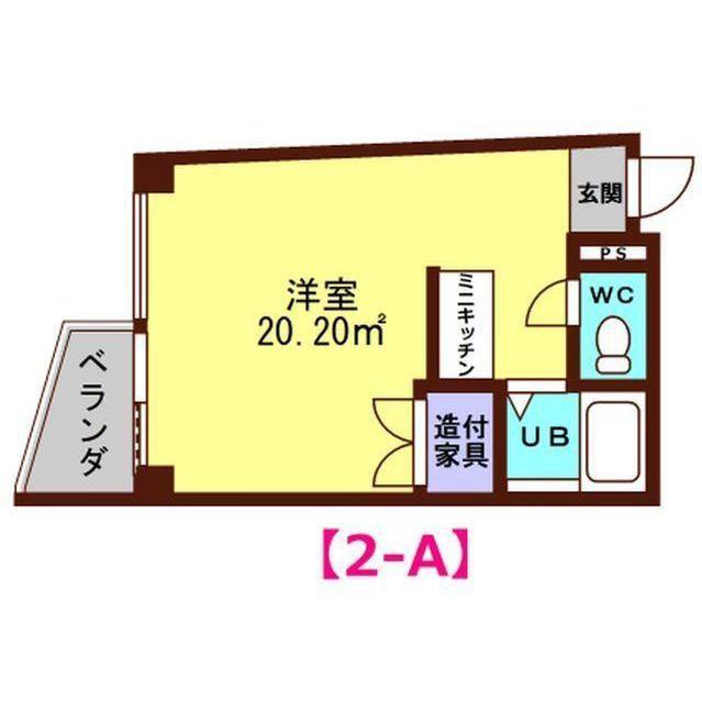 LIFE21(ワンルーム/2階)の間取り写真