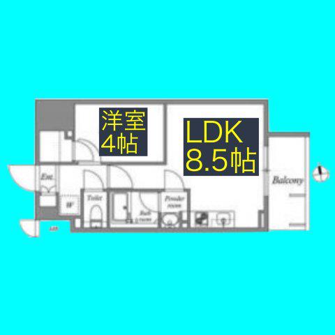 LASANTE東別院(1LDK/2階)の間取り写真