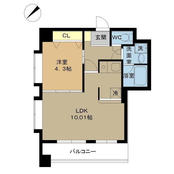 SUITE・HND(1LDK/7階)の間取り写真