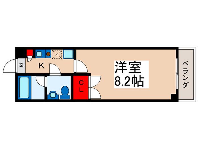 第2ピアノ(1K/1階)の間取り写真