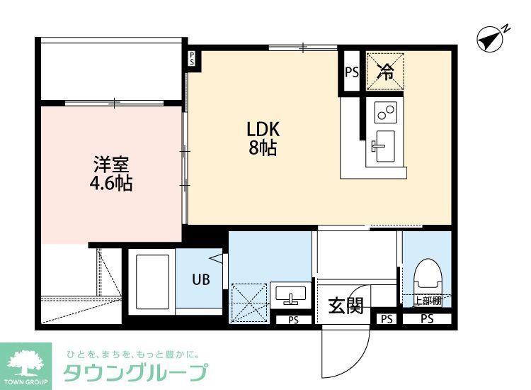ROBOT HOME 中河原(1LDK/1階)の間取り写真