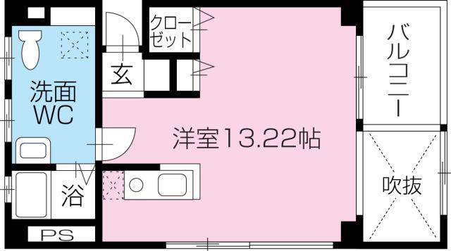 オランジュリーハウス(ワンルーム/2階)の間取り写真