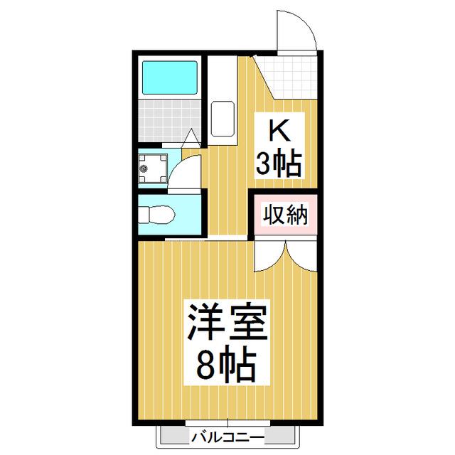 コーポちえ(1K/1階)の間取り写真