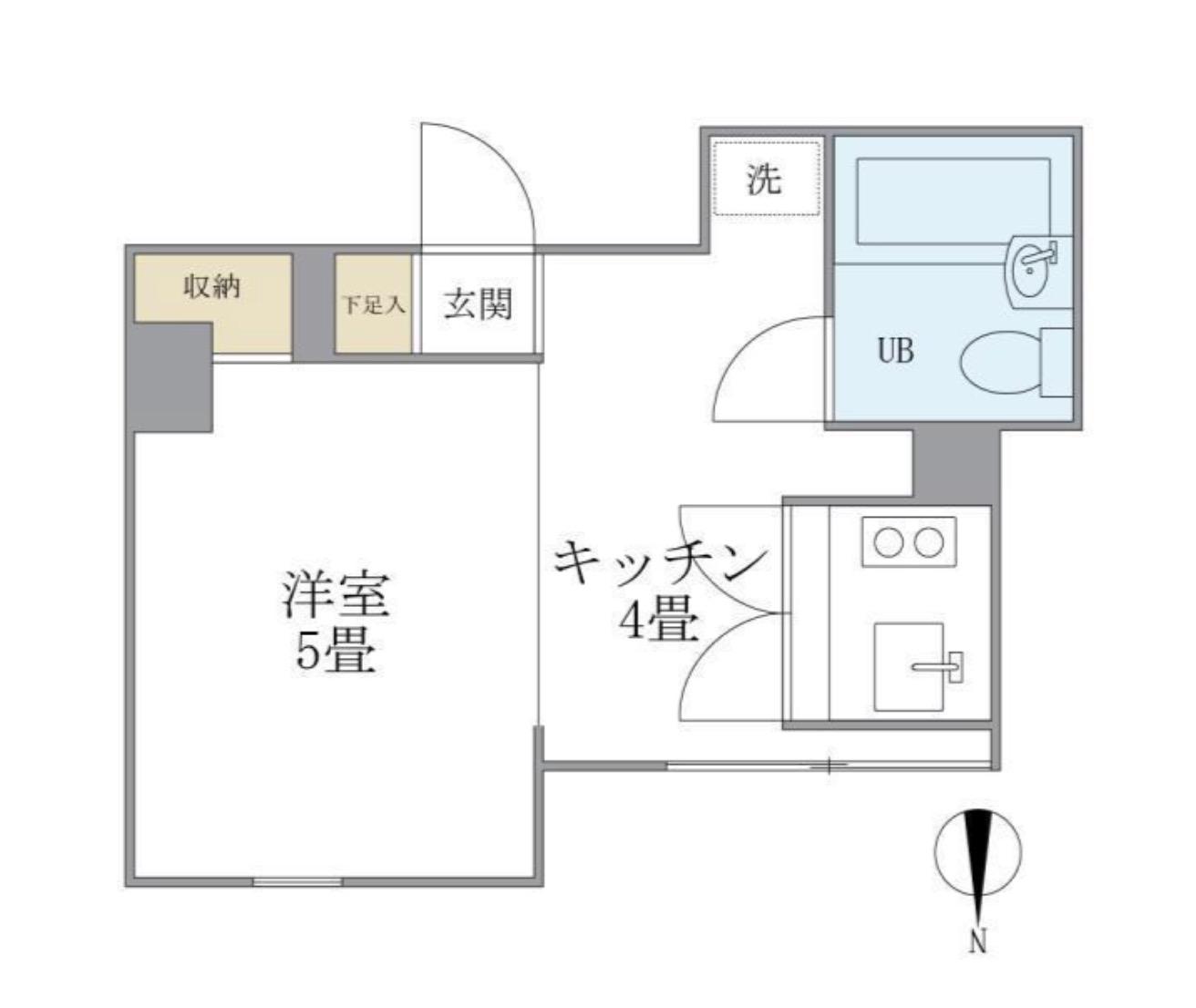 ビーワン(ワンルーム/1階)の間取り写真