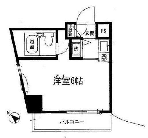 ヴィラエスポワール保土ヶ谷(ワンルーム/5階)の間取り写真