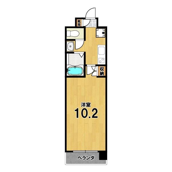 CASA SHIKO(1K/5階)の間取り写真