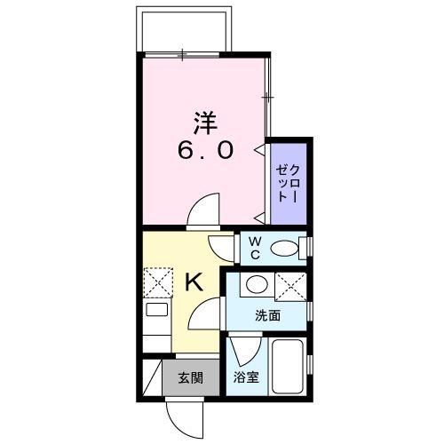 ARTBRUT中落合(1K/1階)の間取り写真