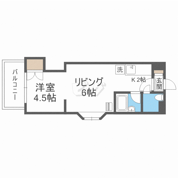 OMレジデンス南9条(1LDK/7階)の間取り写真