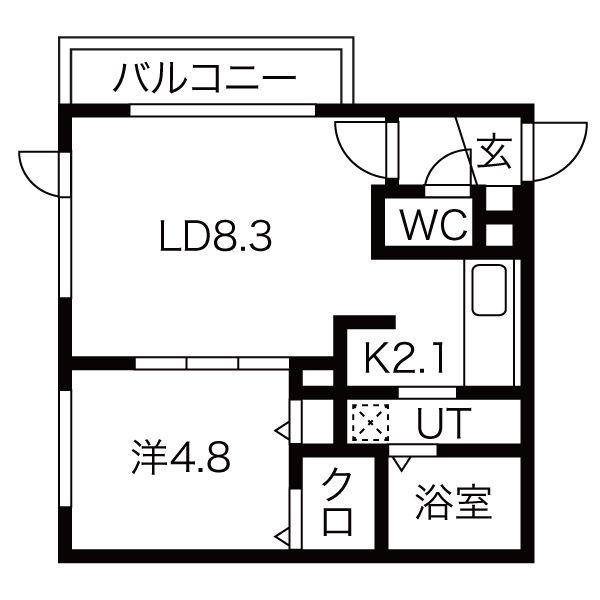 ASSE KOTONI(1LDK/3階)の間取り写真