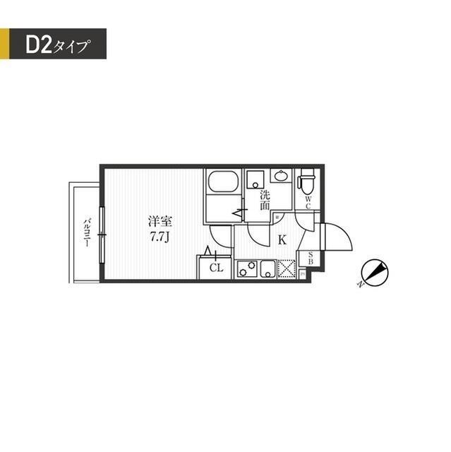 新宿夏目坂コート(1K/1階)の間取り写真