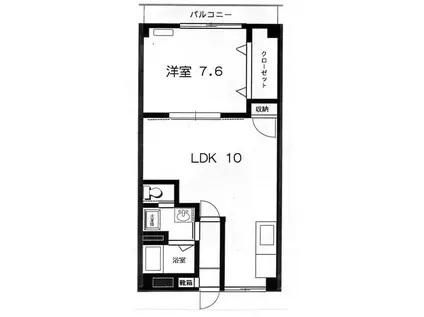 ヴィレッタ西船(1LDK/3階)の間取り写真