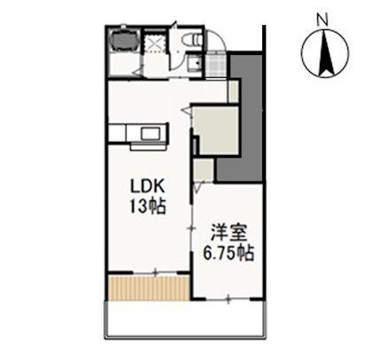 ファミーユ・ビボF(1LDK/1階)の間取り写真