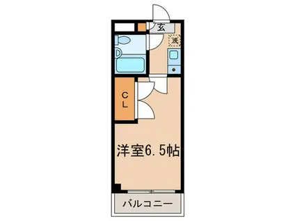 メゾン柳下(ワンルーム/1階)の間取り写真