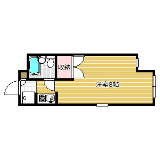 志ほ川ビル(ワンルーム/5階)の間取り写真