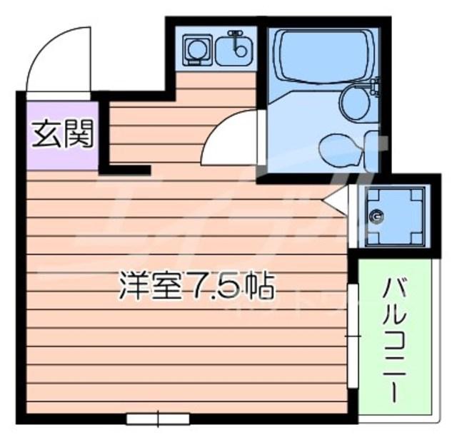サラダボウル(ワンルーム/3階)の間取り写真