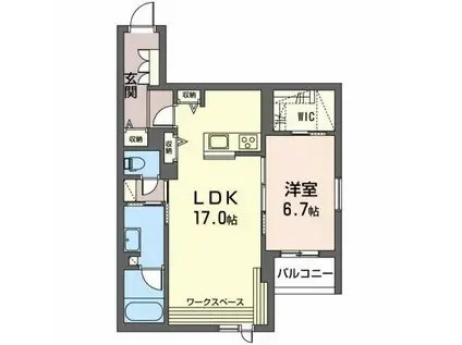 ヒストリア堀川小泉(1LDK/4階)の間取り写真