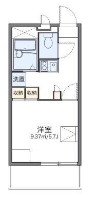 レオパレスエルザ1(1K/3階)の間取り写真