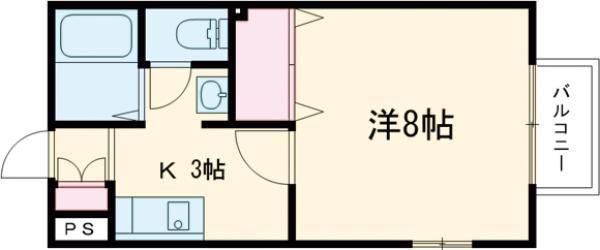 サンプレリュードIII(1K/2階)の間取り写真