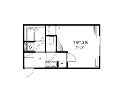 メゾン南麻布(1K/1階)の間取り写真