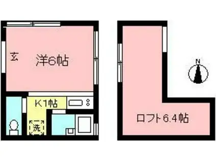 MY TRAD(1K/2階)の間取り写真