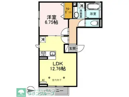 ル・ベリエ(1LDK/2階)の間取り写真