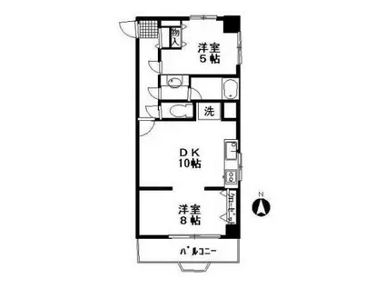 プログレススペースA池上(2DK/3階)の間取り写真