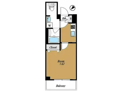 デュアレス愛宕虎ノ門(1K/5階)の間取り写真