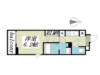 エヌステージ八王子2(1K/8階)の間取り写真